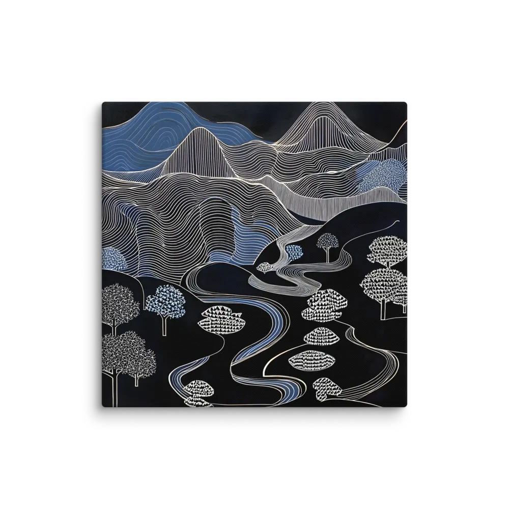 The Vibrating Edge of Nature — Topographic white lines