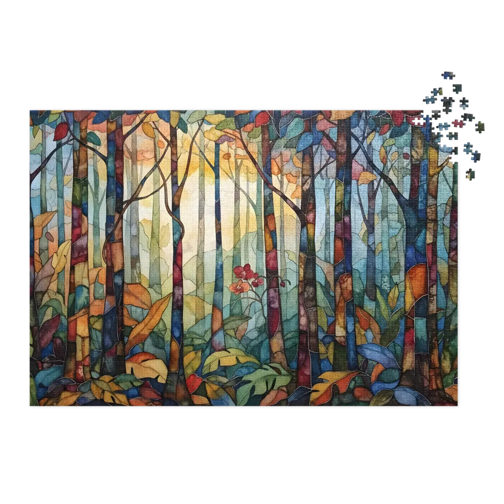 Stained Glass Forest Canopy