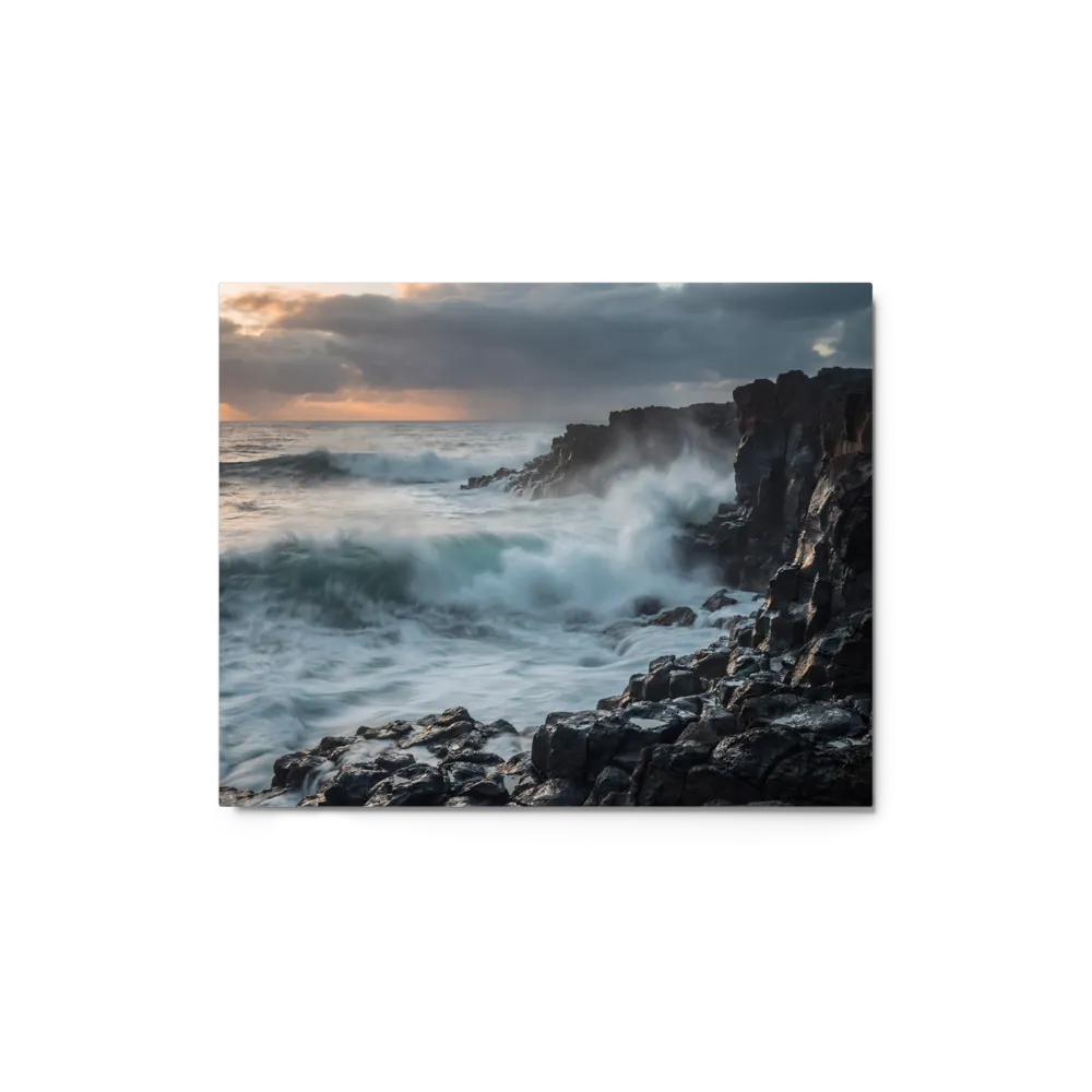 Stormy Seascape Long Exposure 
 Canvas with White Frame
