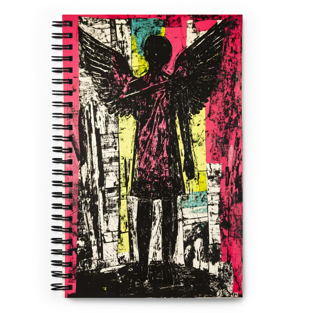 Neon Angel Block Print 
 Spiral Notebook | 140 pages