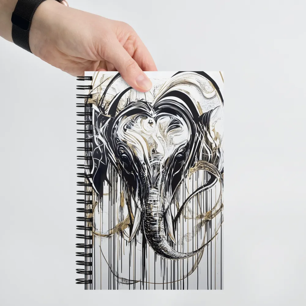 Abstract Elephant Portrait 
 Spiral Notebook | 140 pages