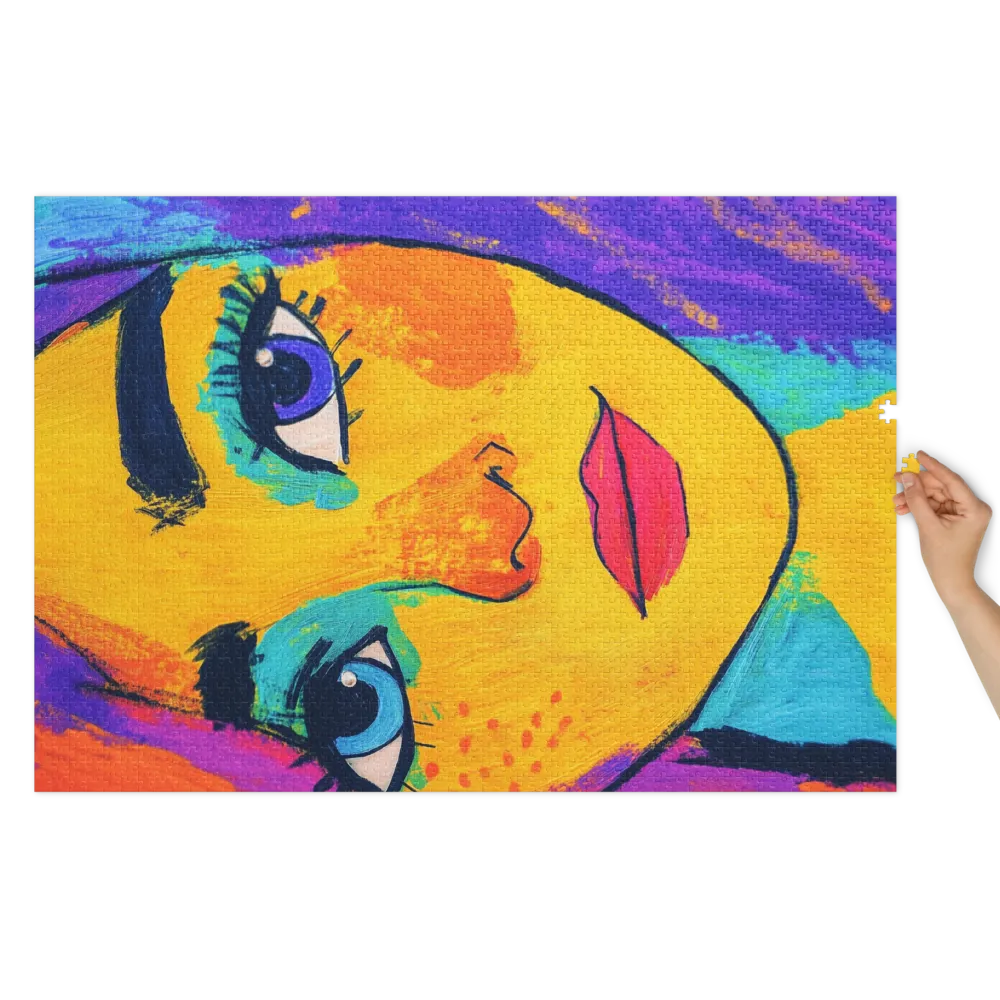 Stylized Pop Art Portrait 
 Jigsaw Puzzle in Tin Box