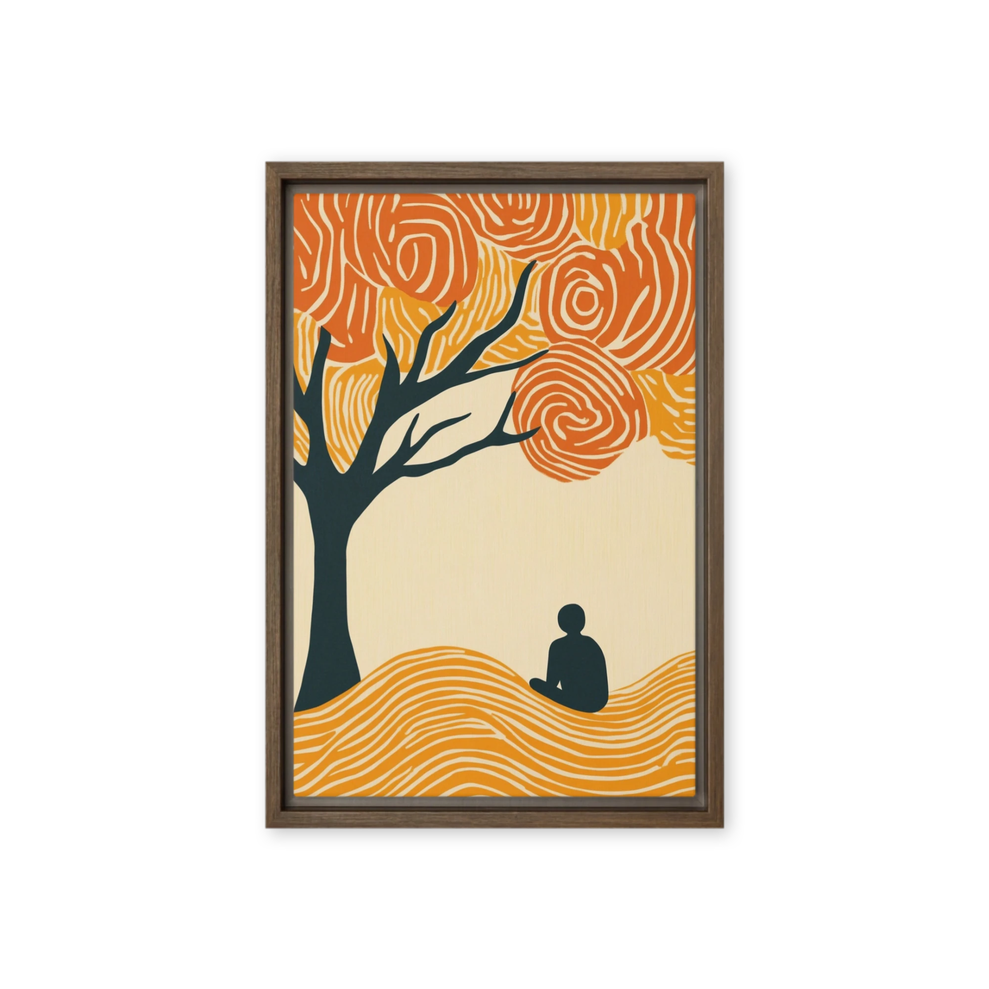 Contemplation Under the Swirling Tree | Art Print