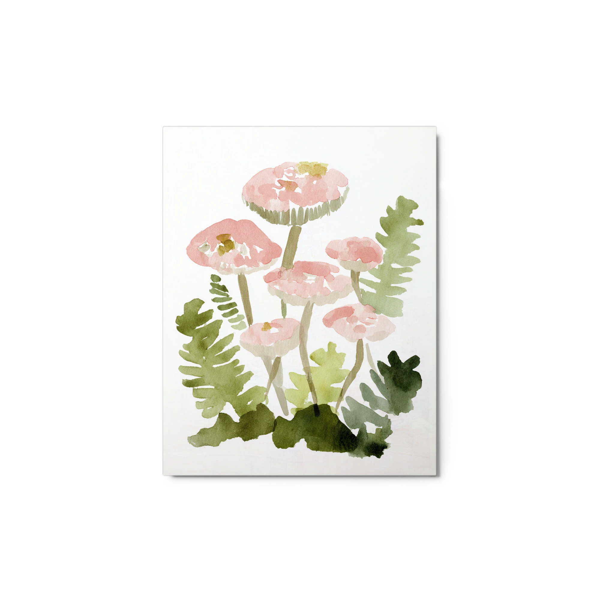 Pink Mushrooms and Ferns