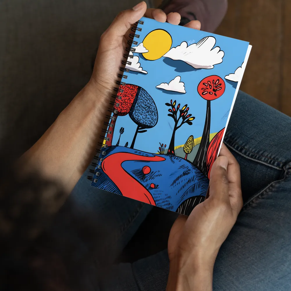 Vibrant Surreal Pathway 
 Spiral Notebook | 140 pages