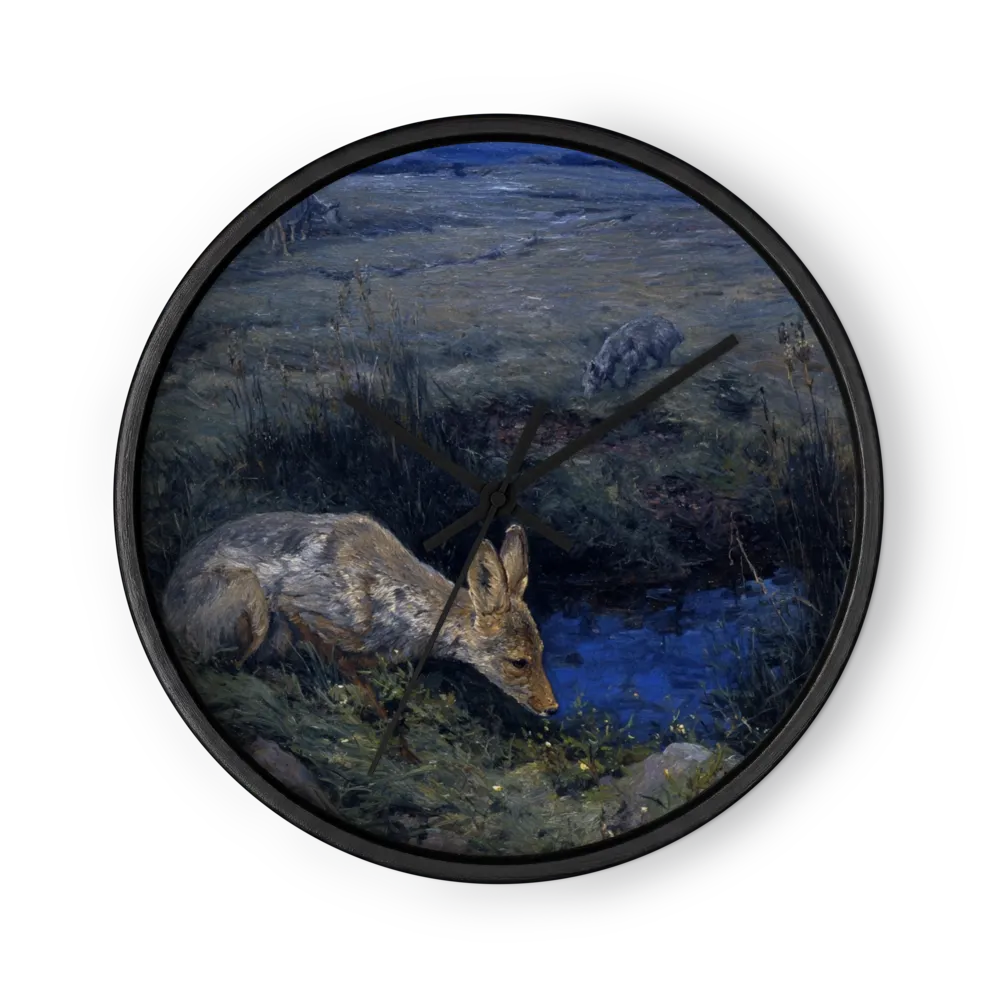 Nocturne with Deer and Horses | Wall Clock
