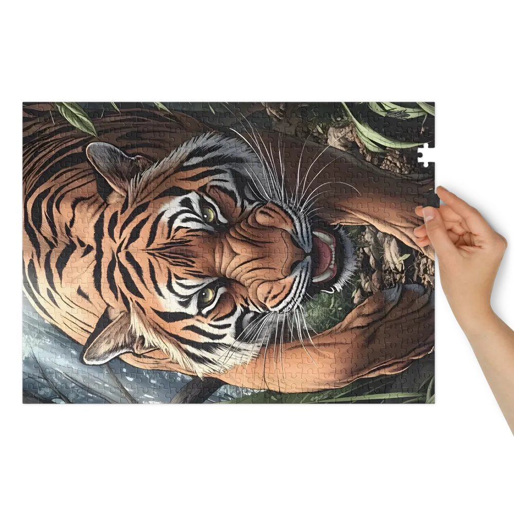 Jungle Roar 
 Jigsaw Puzzle in Tin Box