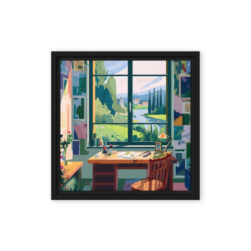 Sunlit Studio Window 
 Canvas | 20″x 20″