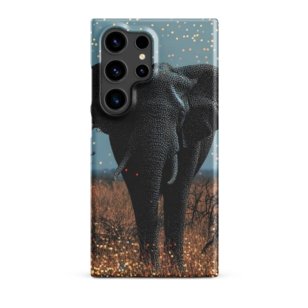 Elephant in Colorful Spark Background | Phone Case