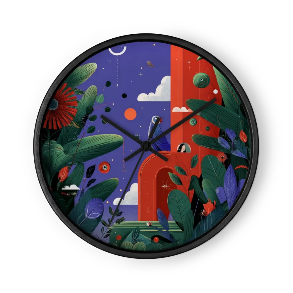 Night Garden Whispers | Wall Clock
