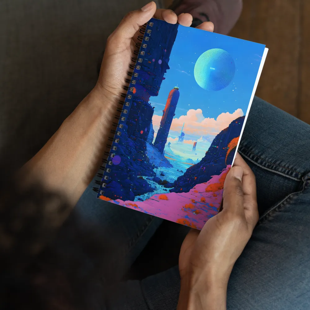Dystopian Future cityscape 
 Spiral Notebook | 140 pages