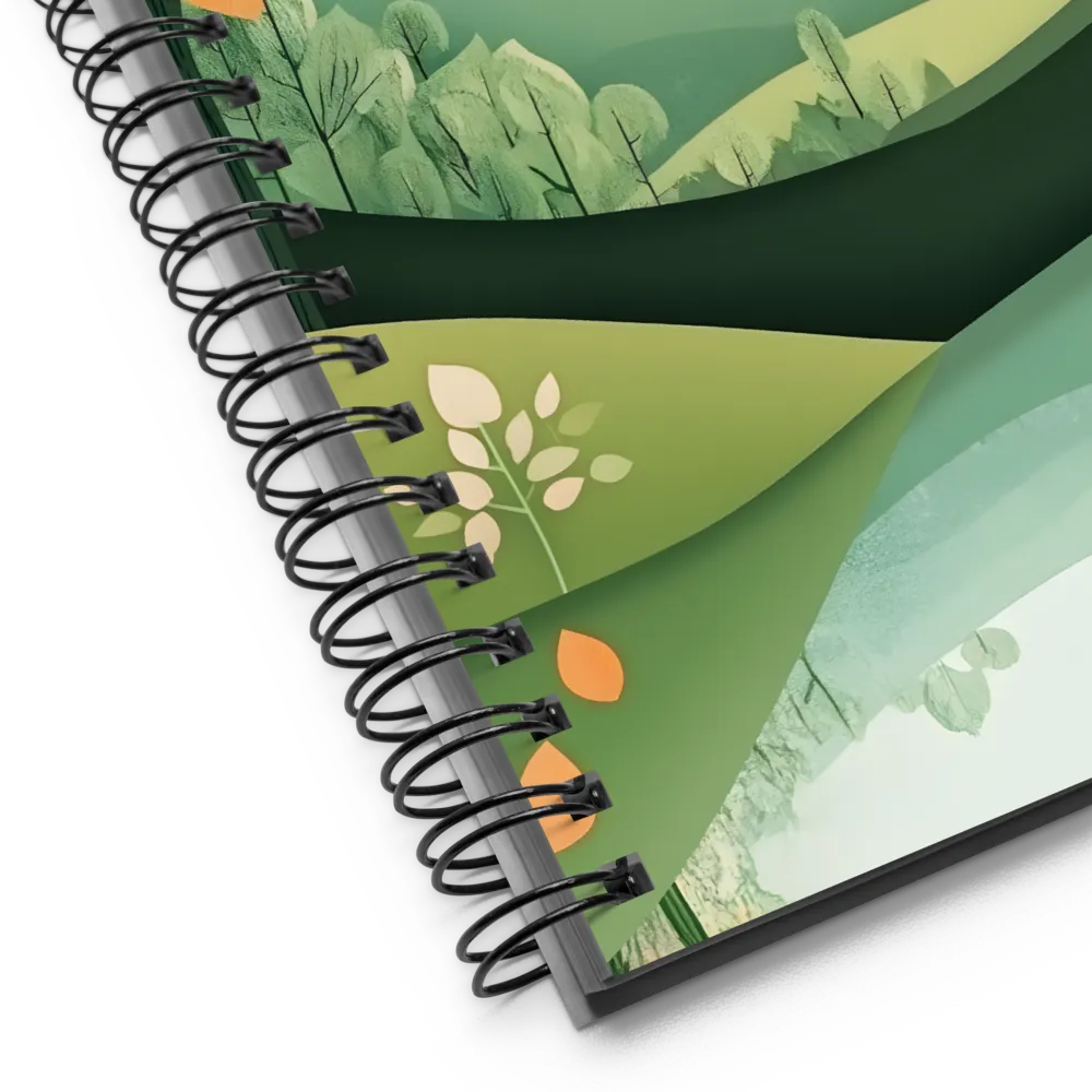 Layered Autumn Landscape 
 Spiral Notebook | 140 pages