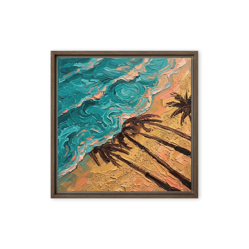 Impasto Beach Oasis | Art Print