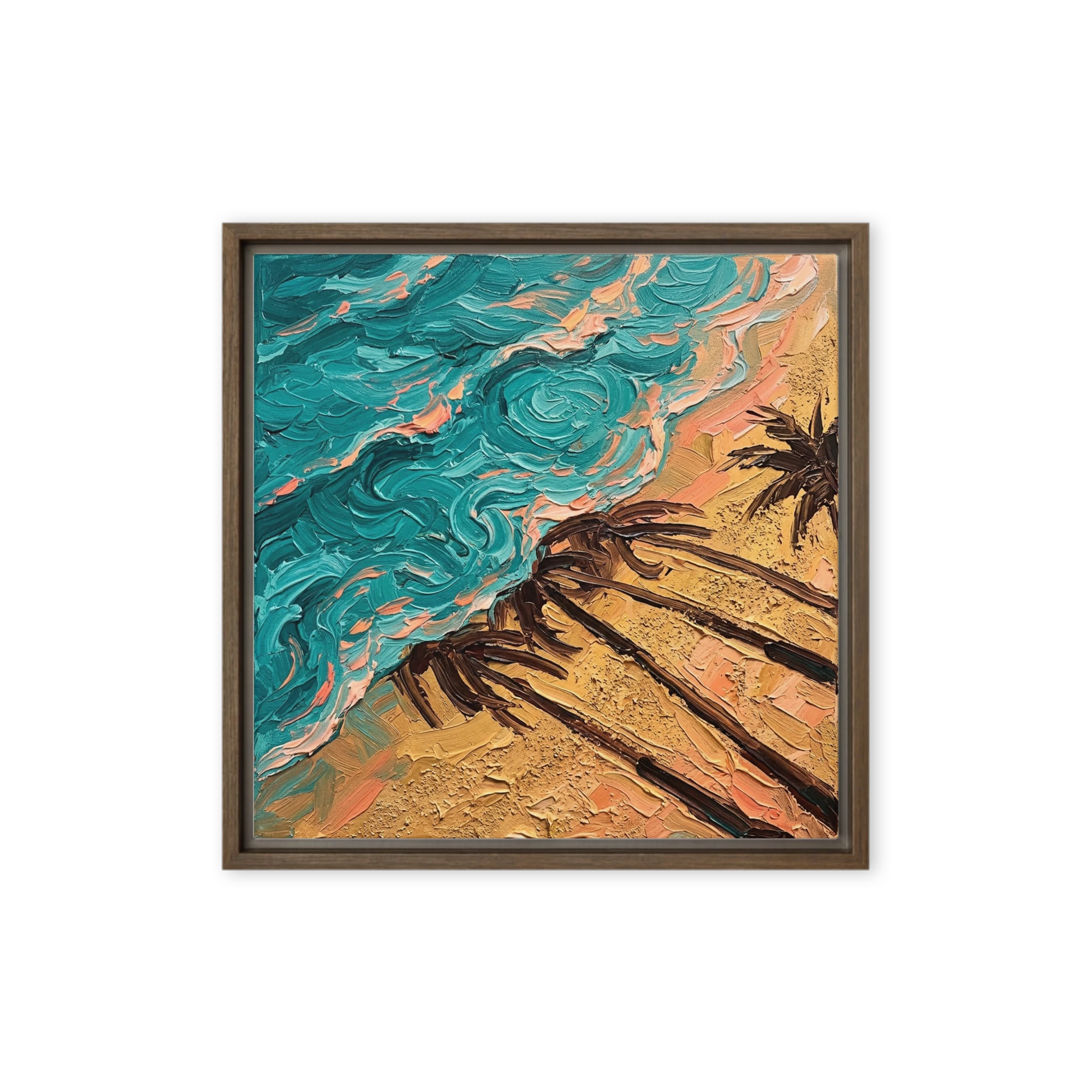 Impasto Beach Oasis | Art Print