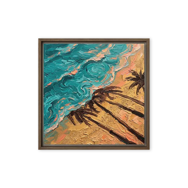 Impasto Beach Oasis | Art Print