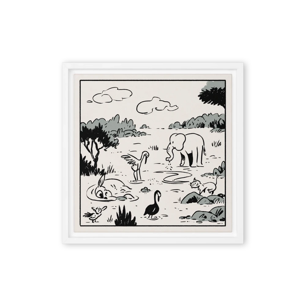 Wild Animal Oasis | Art Print