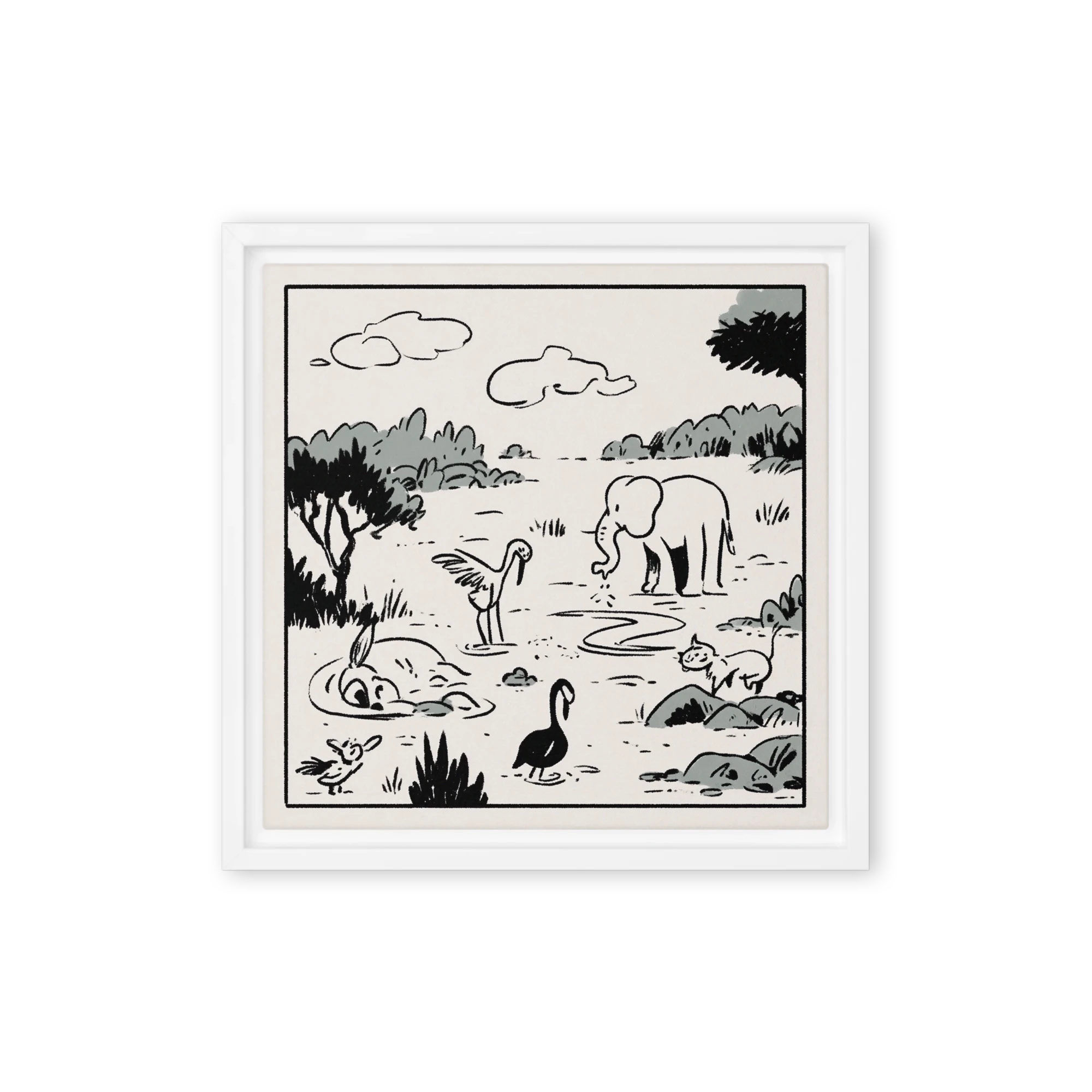 Wild Animal Oasis | Art Print