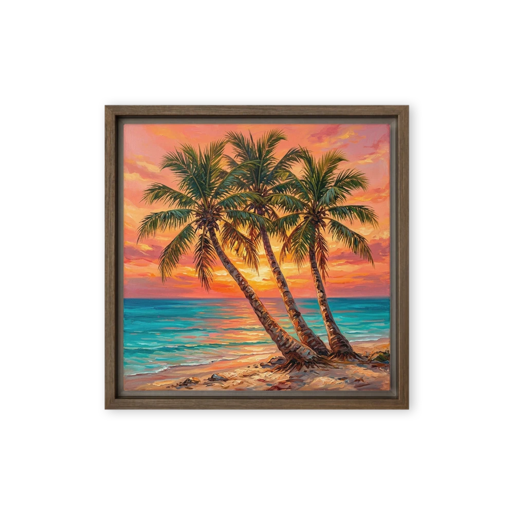 Tropical Sunset Palms | Art Print