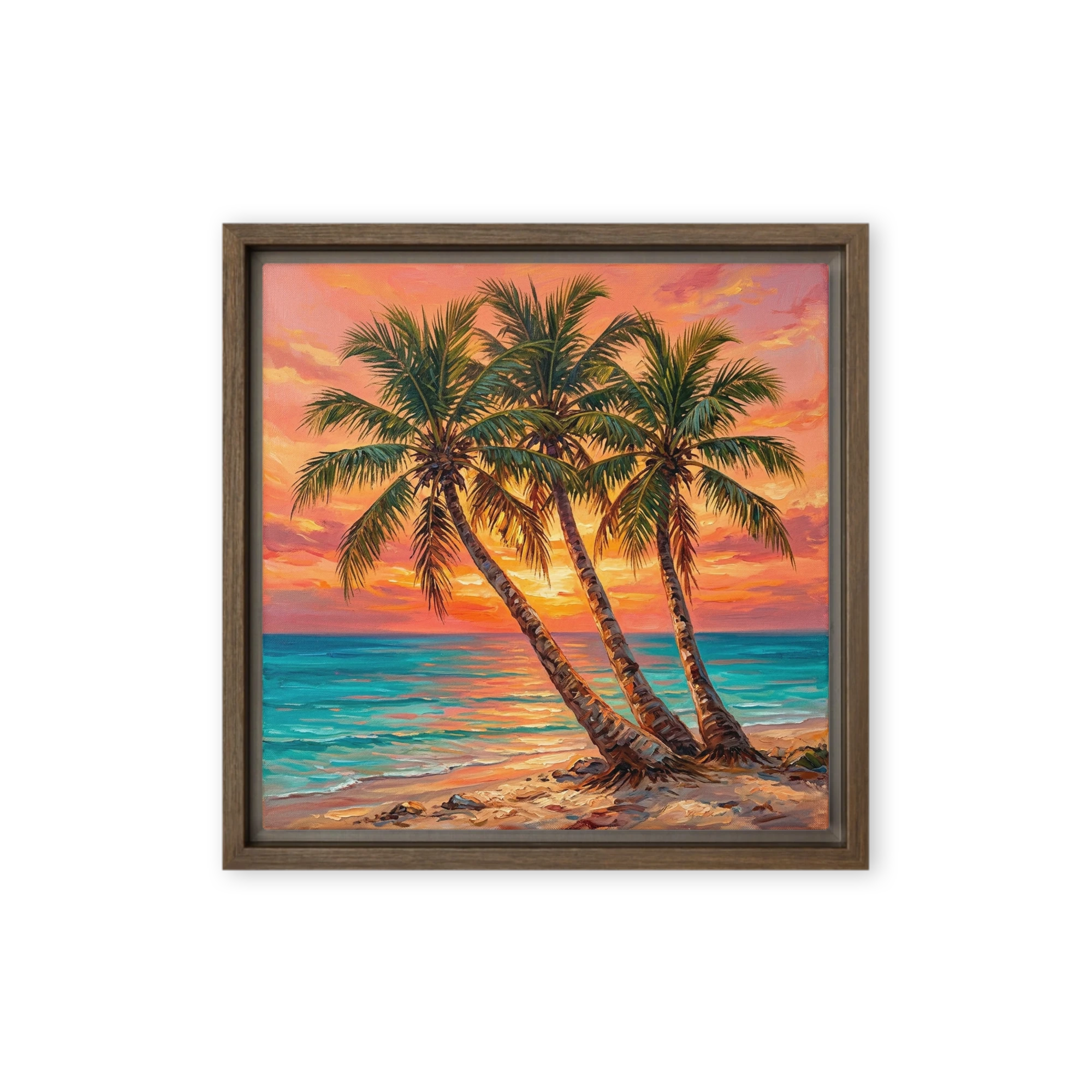 Tropical Sunset Palms | Art Print