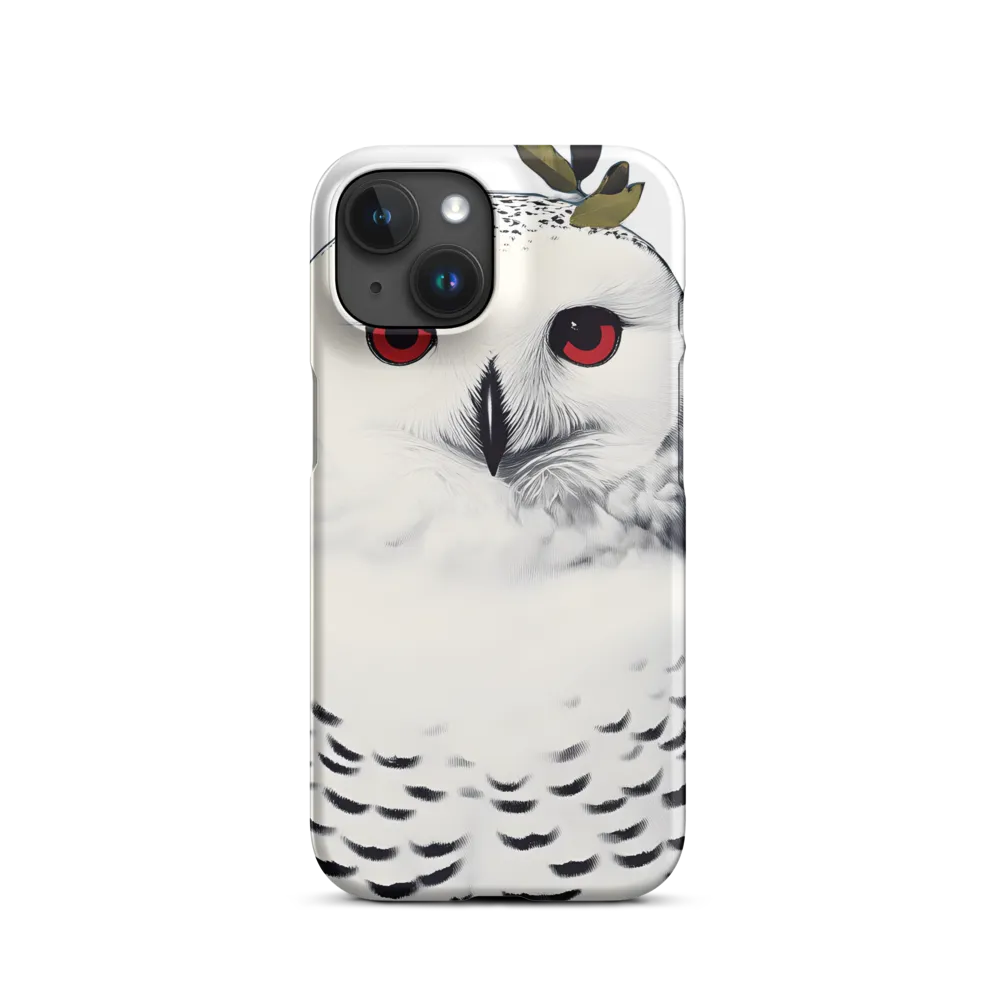 Digital Owl with Red Eyes | Phone Case