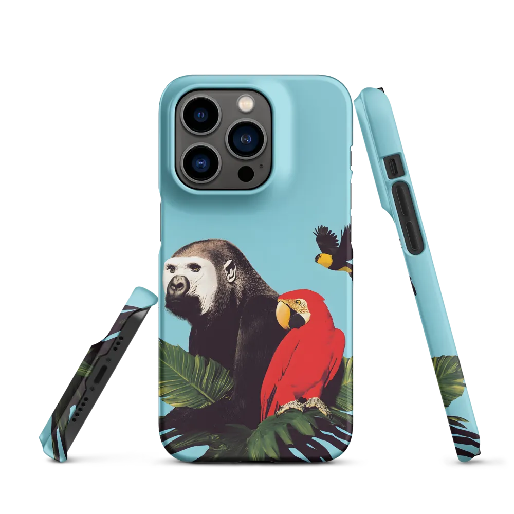 Gorilla and Parrot Digital Art | Phone Case