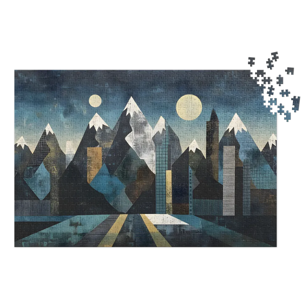 Lunar Peaks, Urban Depths | Jigsaw Puzzles