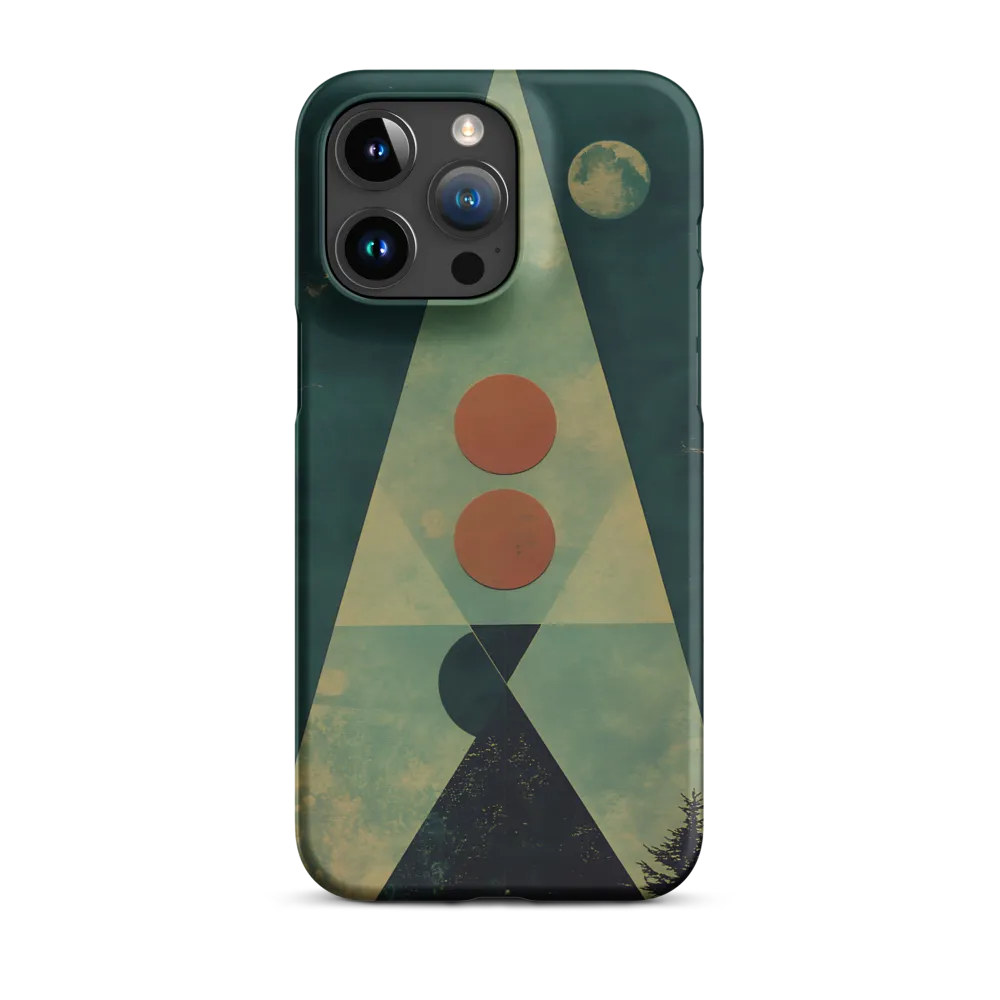 Geometric Mountain and Planet Design | Phone Case
