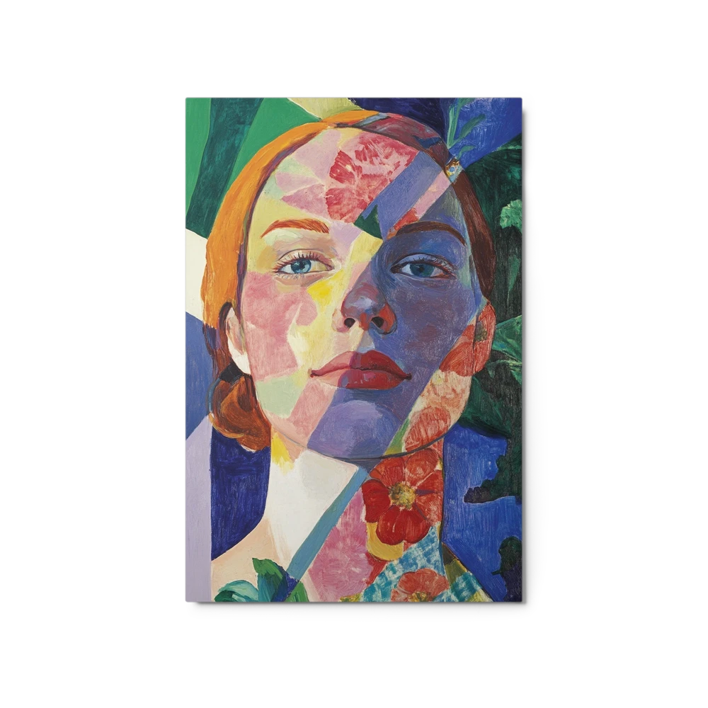 Cubist Floral Portrait | Art Print