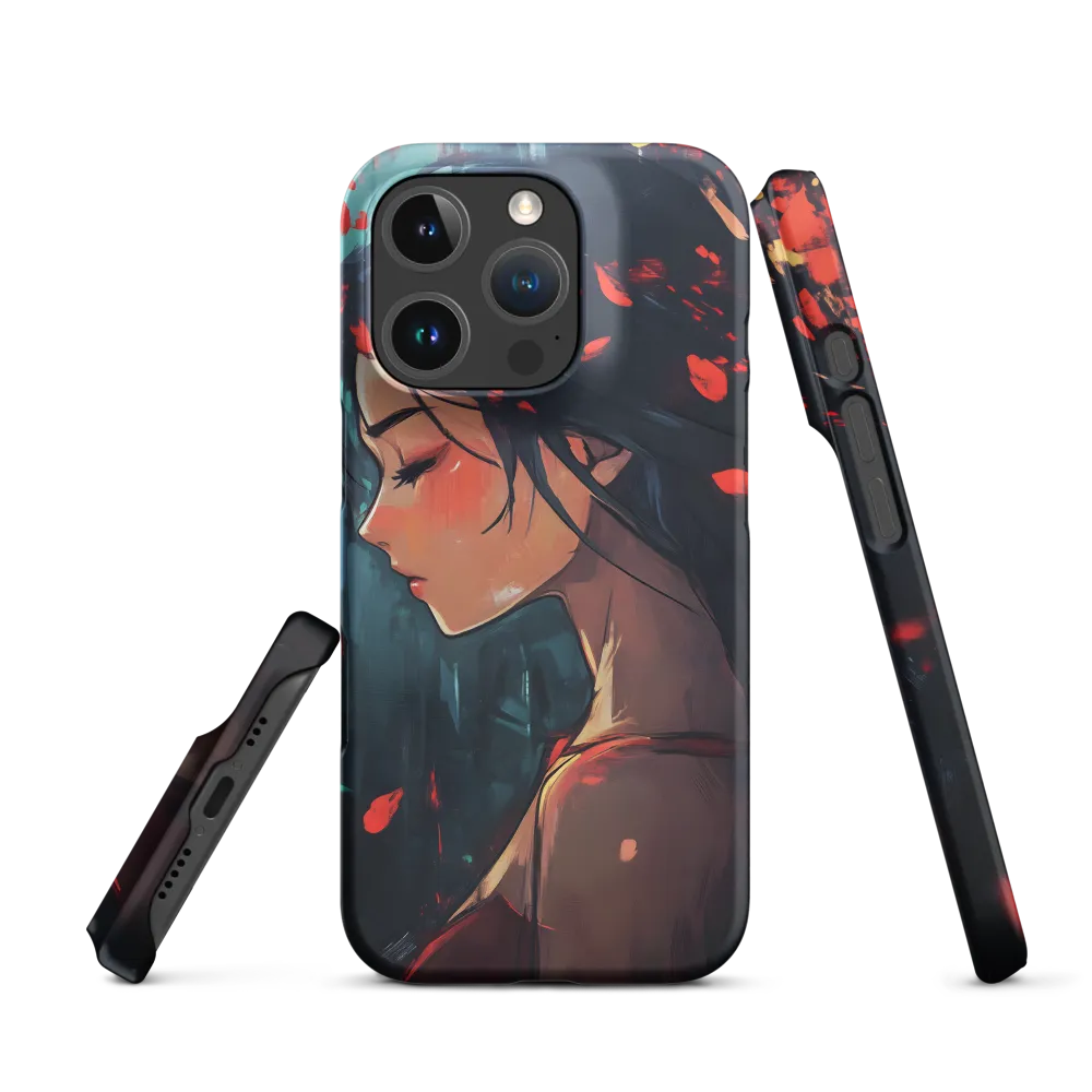 Portrait of a Woman with Petals | Phone Case