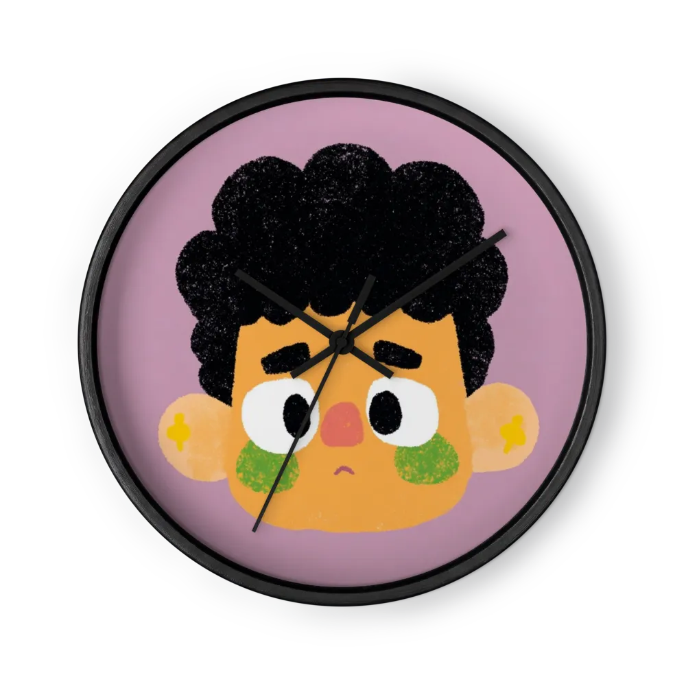 Curly Hair Character | Wall Clock