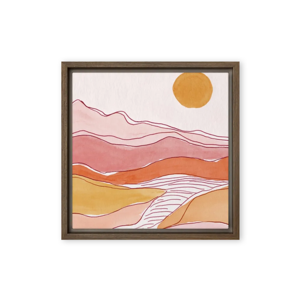 Terracotta Horizons 
 Canvas | 26″x 26″