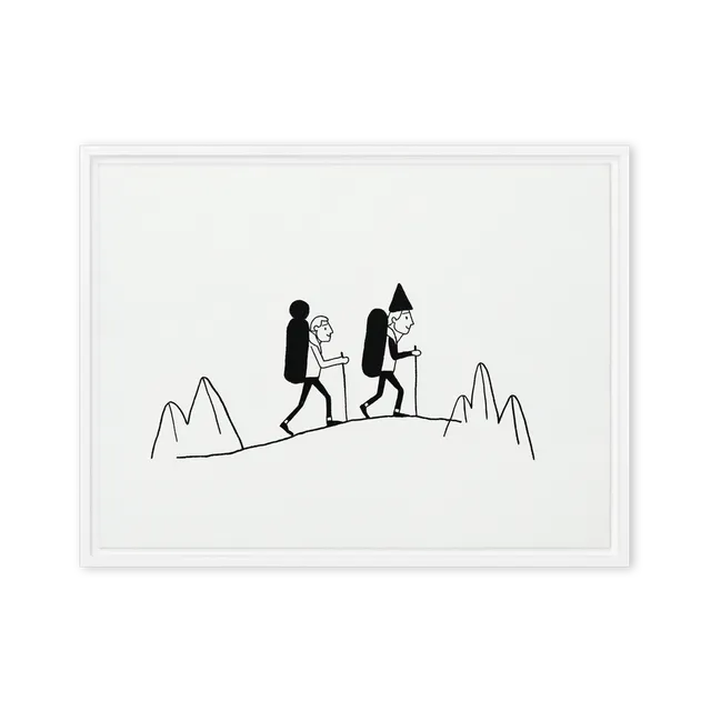 Mountain Hikers | Art Print