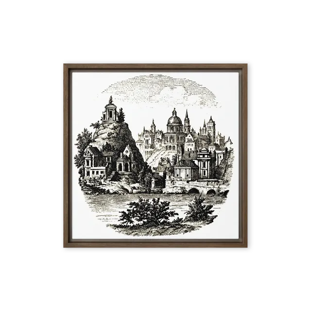 Classical Cityscape Engraving | Art Print