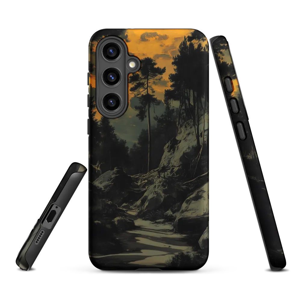 Golden Dusk Pine Ravine | Phone Case