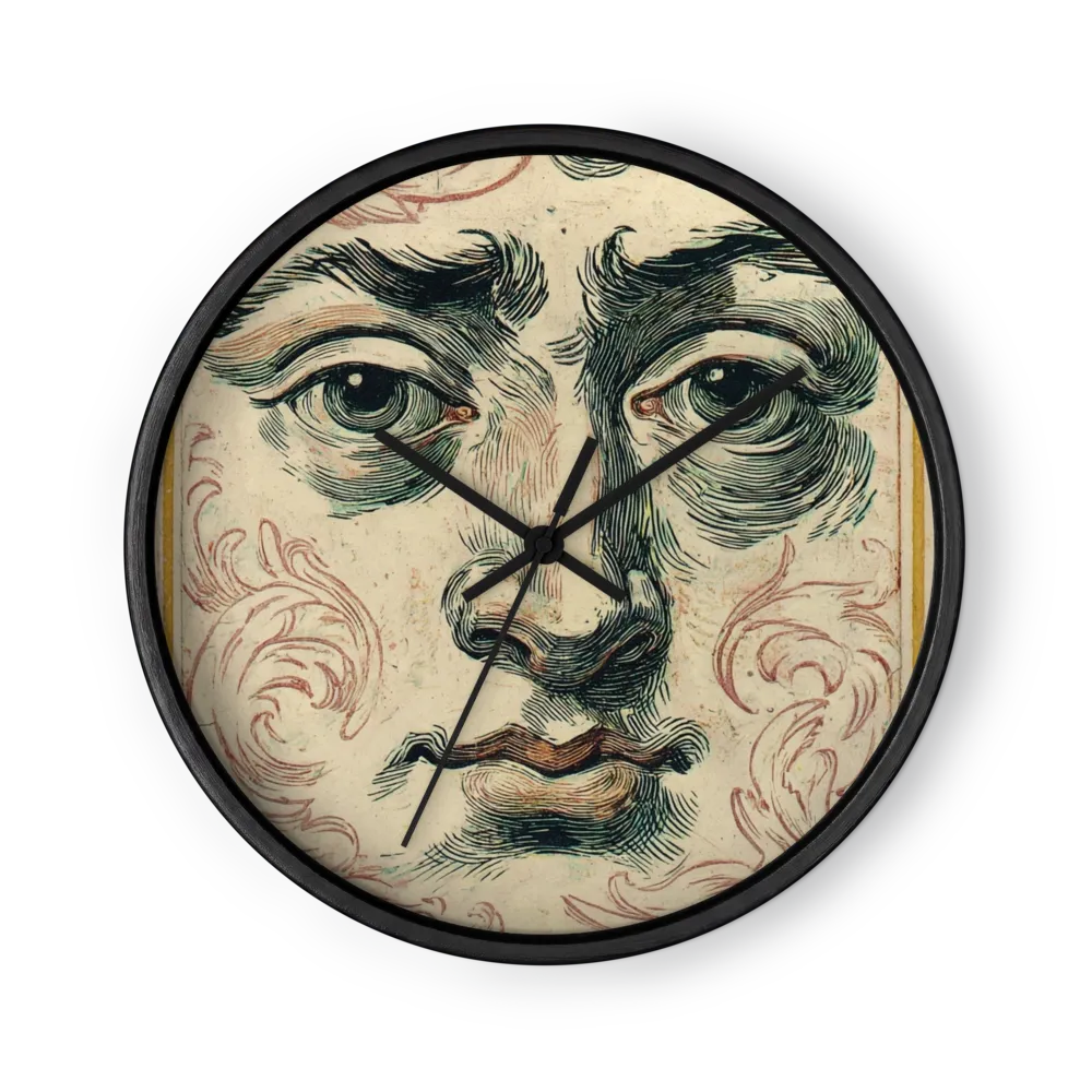 Engraved Face Study | Wall Clock