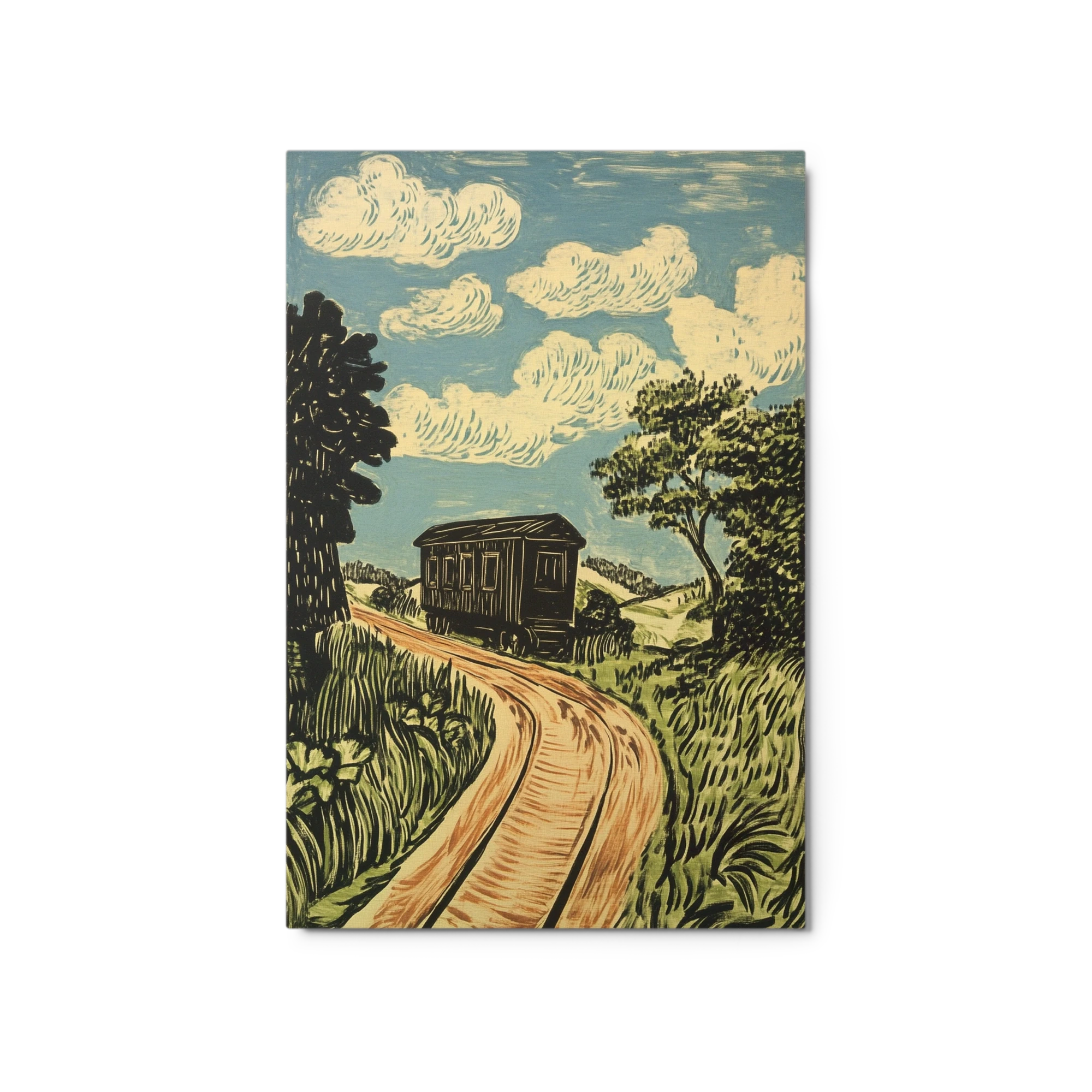 Train on Winding Track