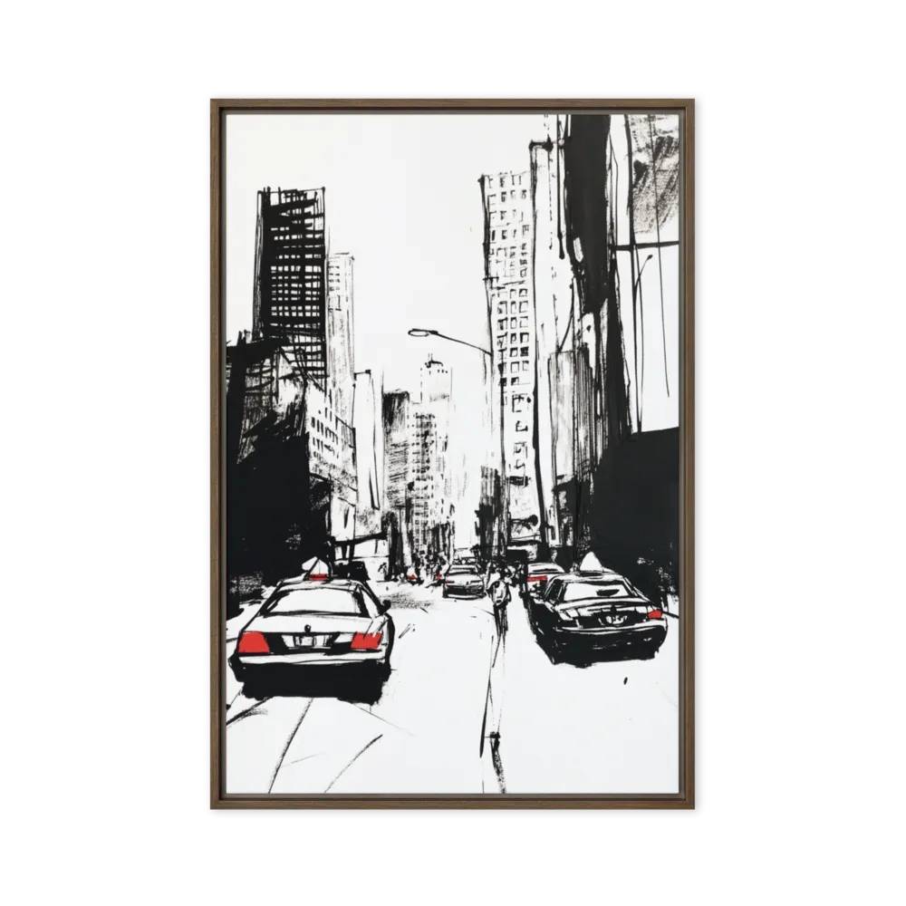 Urban Pulse 
 Canvas with White Frame