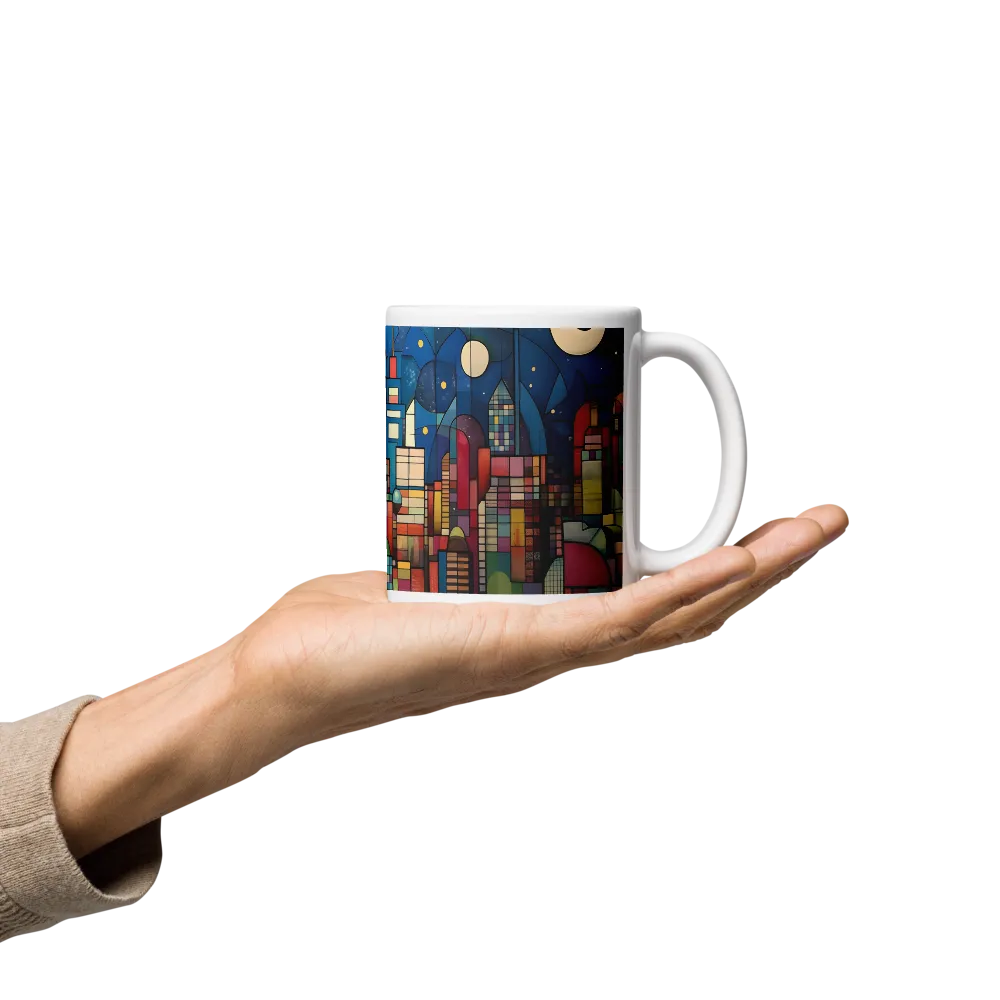 Kaleidoscope Cityscape 
 Mug with Dark Blue inside | 11 oz