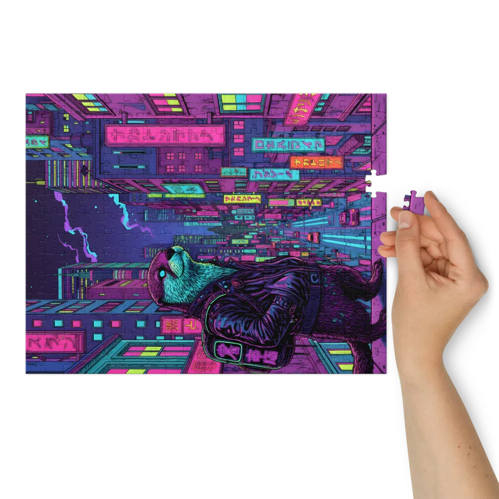 Neon City Otter | Jigsaw Puzzles