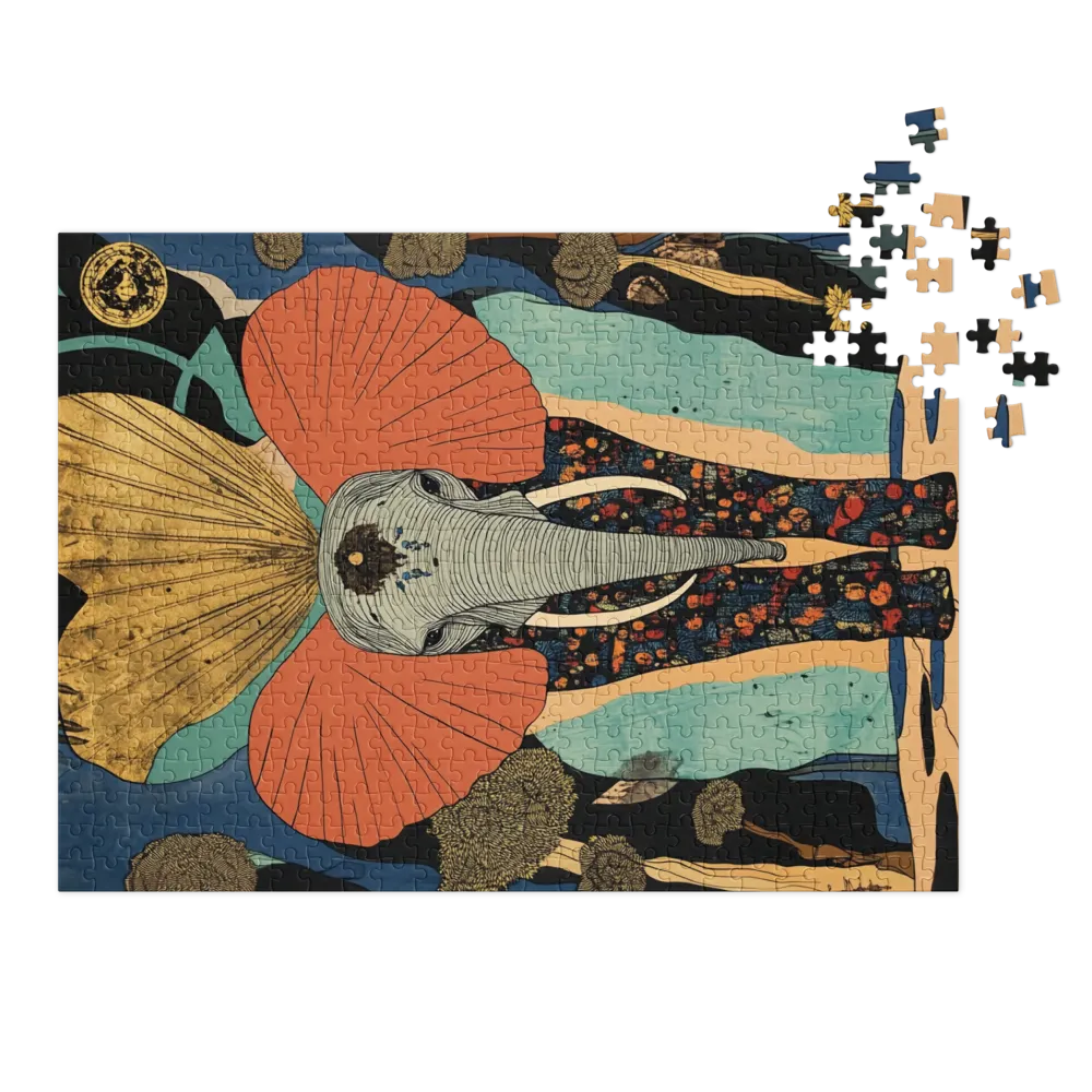 Elephant's Golden Dream 
 Jigsaw Puzzle in Tin Box