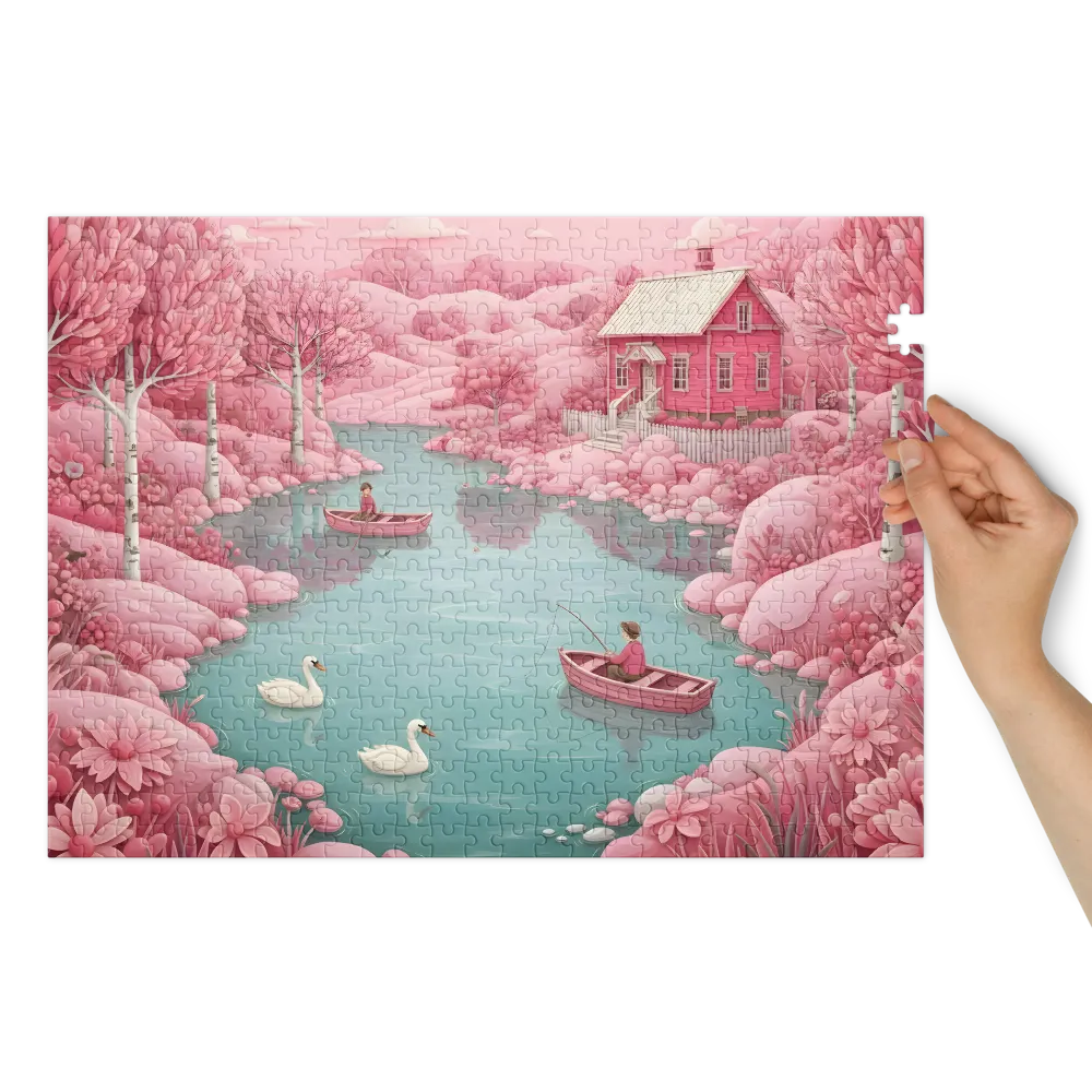 The Pink River Dream 
 Jigsaw Puzzle in Tin Box