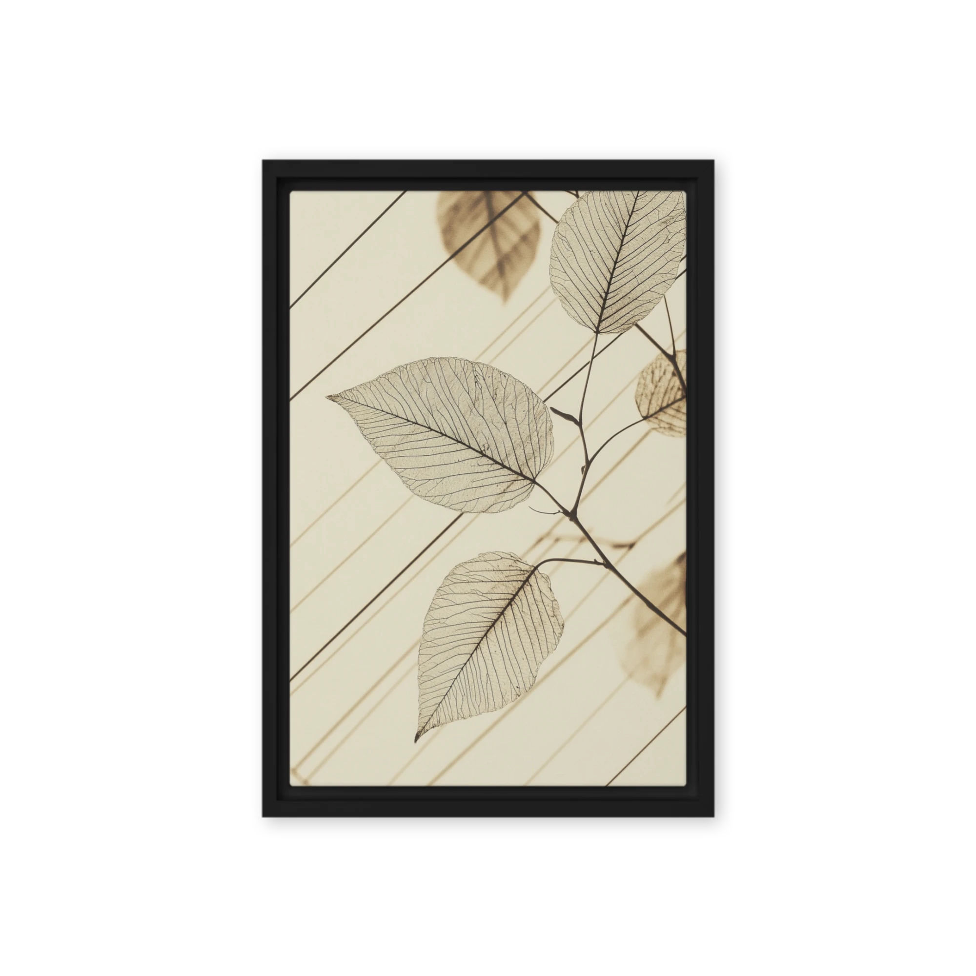 Delicate Sepia Leaves | Art Print