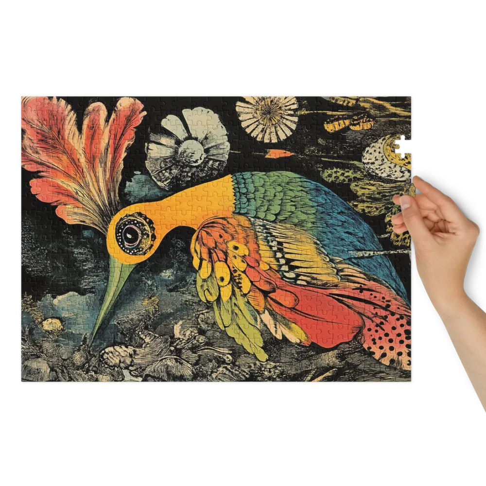 Whimsical Multicolored Bird Illustration | Jigsaw Puzzle (252/520 pieces)