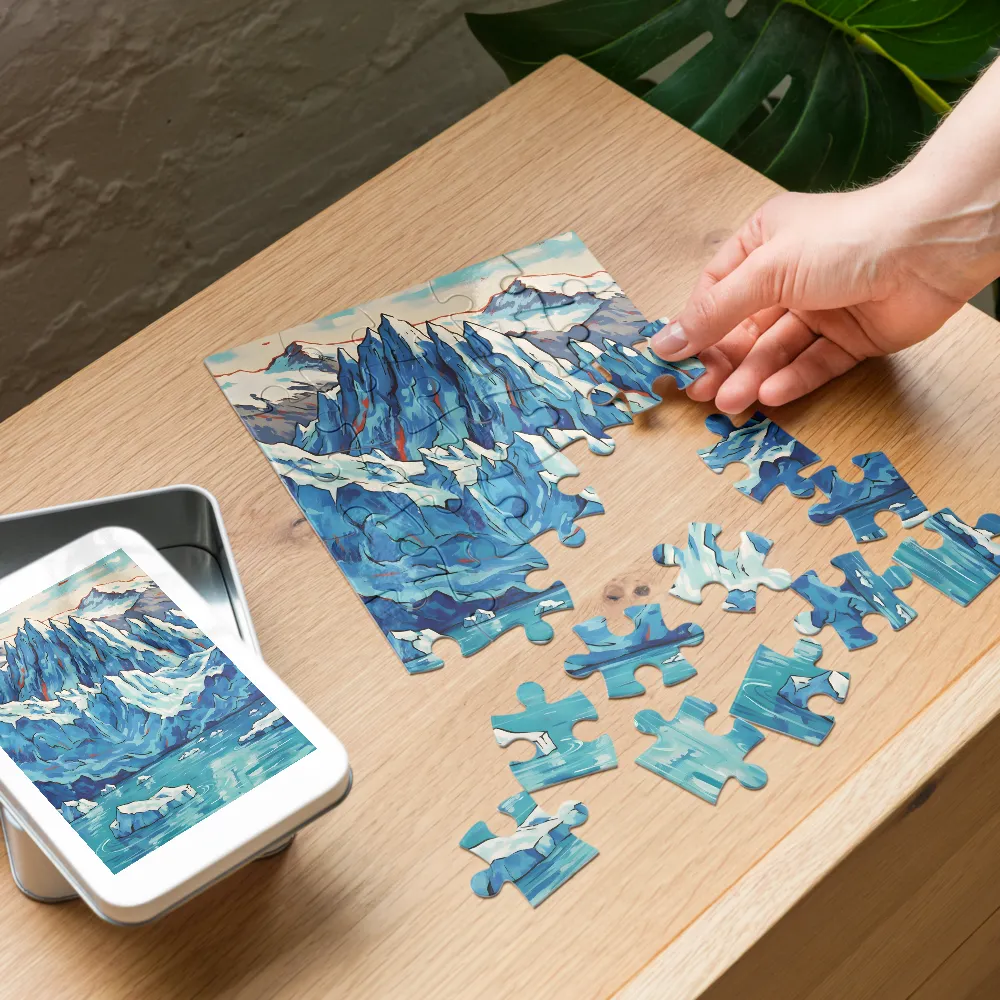 Arctic Ice Landscape 
 Jigsaw Puzzle in Tin Box