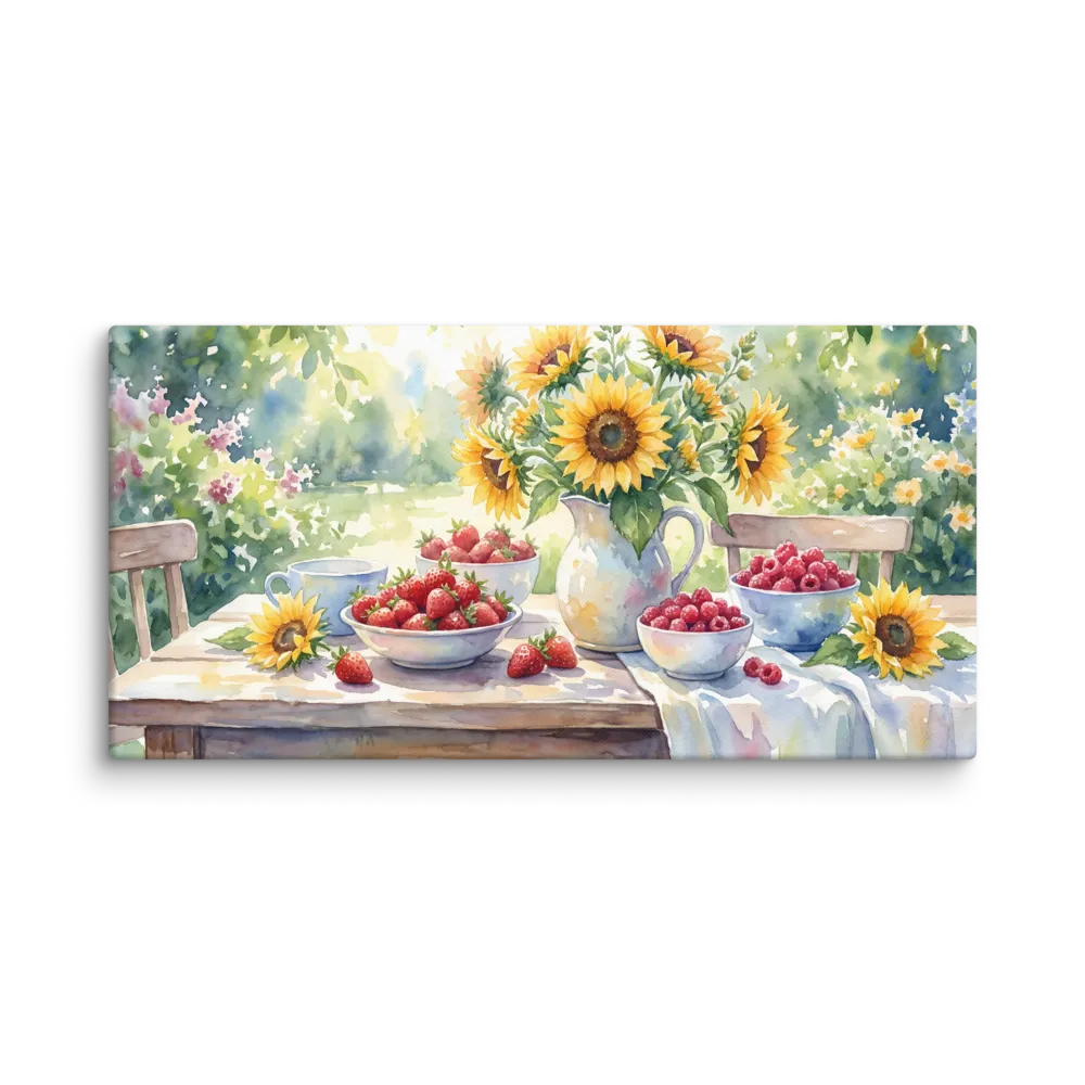 Sunny Garden Harvest 
 Canvas | 12″x 24″