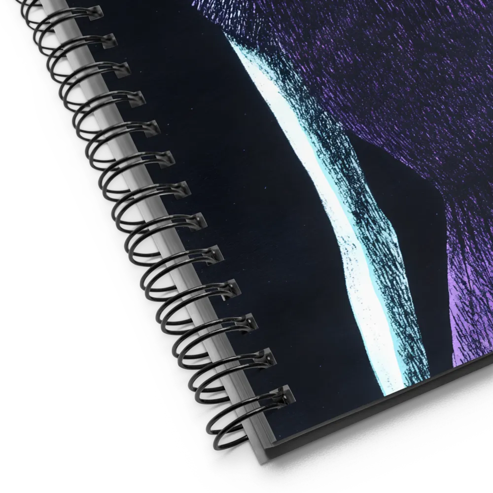 Violet-Cyan Hatch Portrait 
 Spiral Notebook | 140 pages
