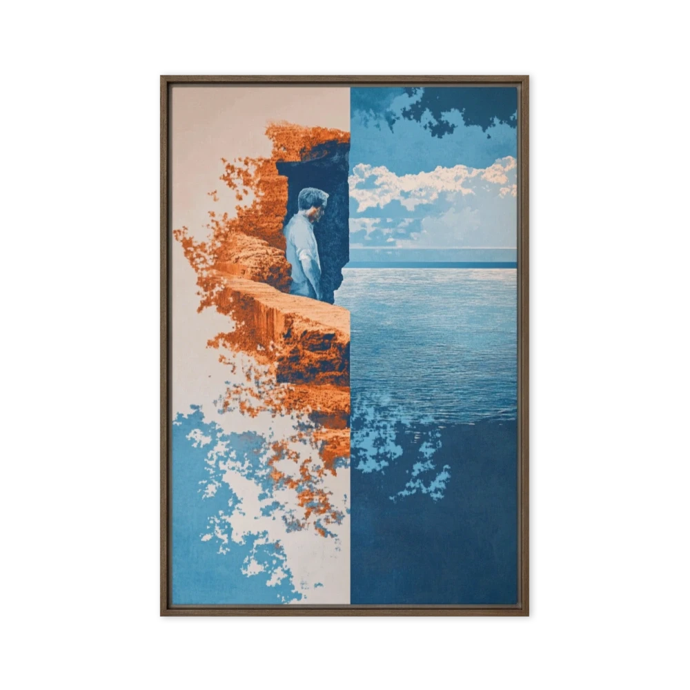 Surreal Digital Landscape with Figure