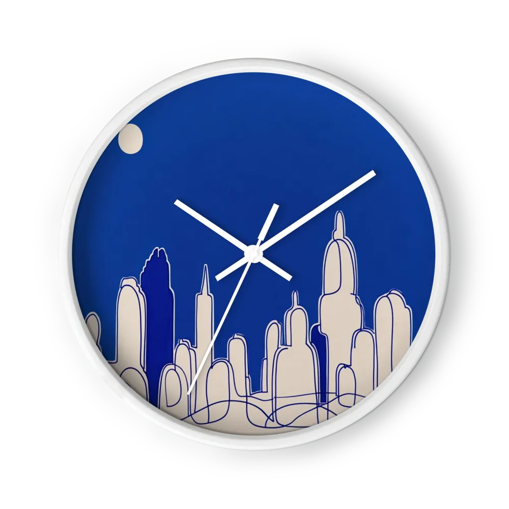 Cobalt City Horizon | Wall Clock