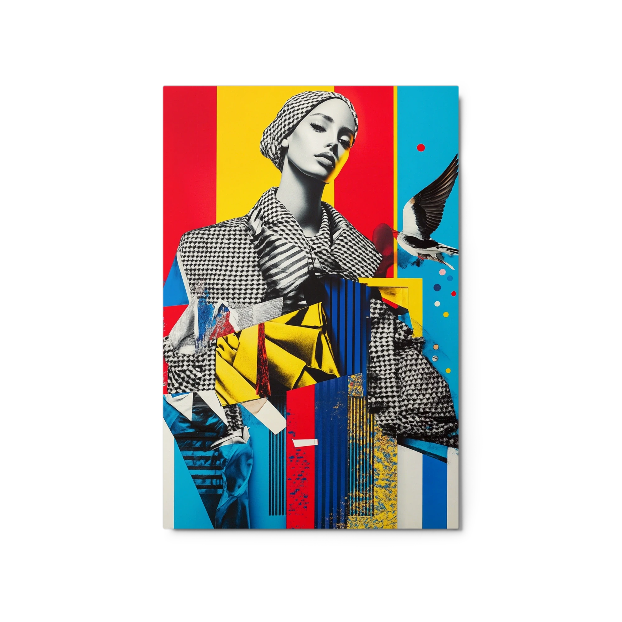 Vibrant Pop Art Collage with Fashion Model