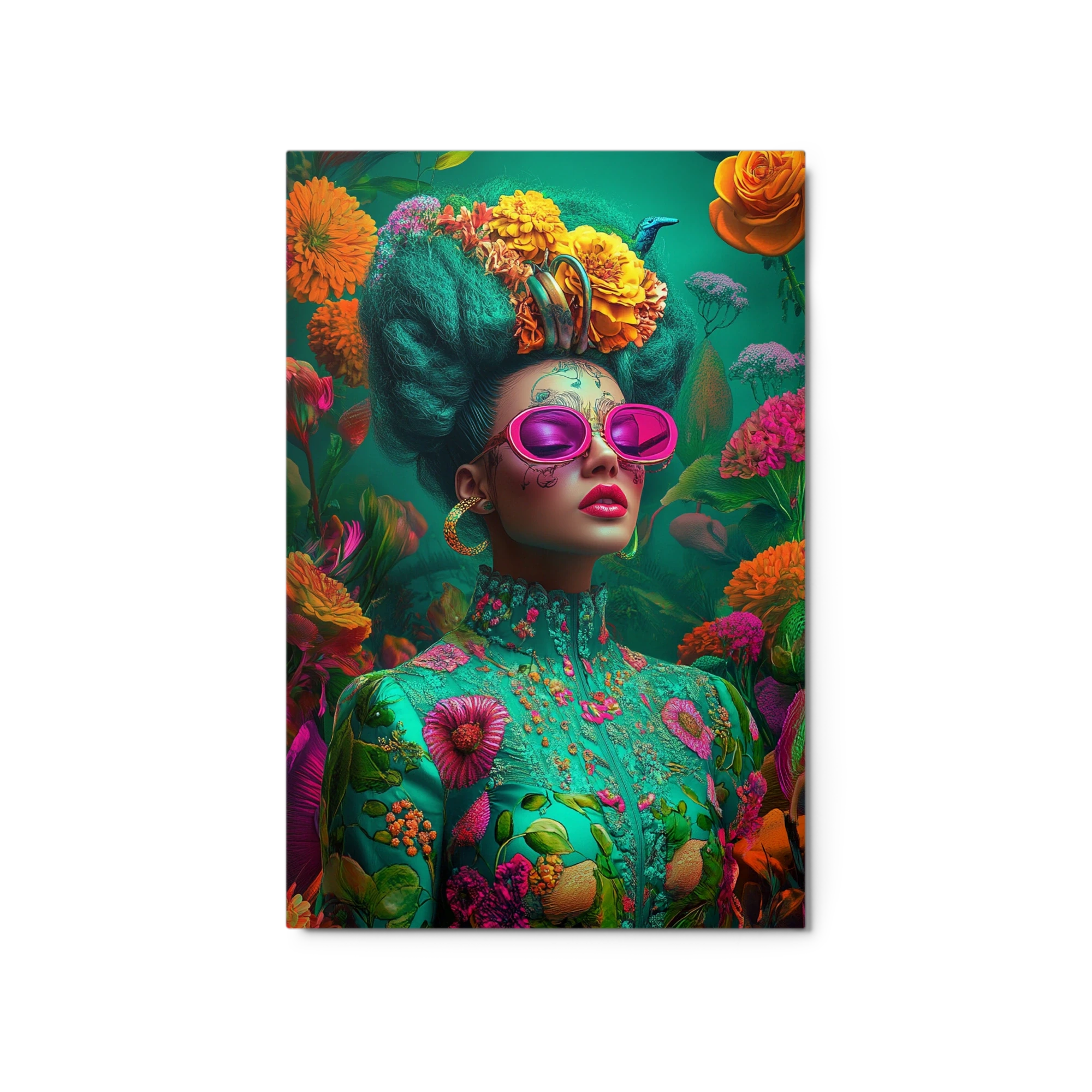 Surreal Floral Woman Portrait